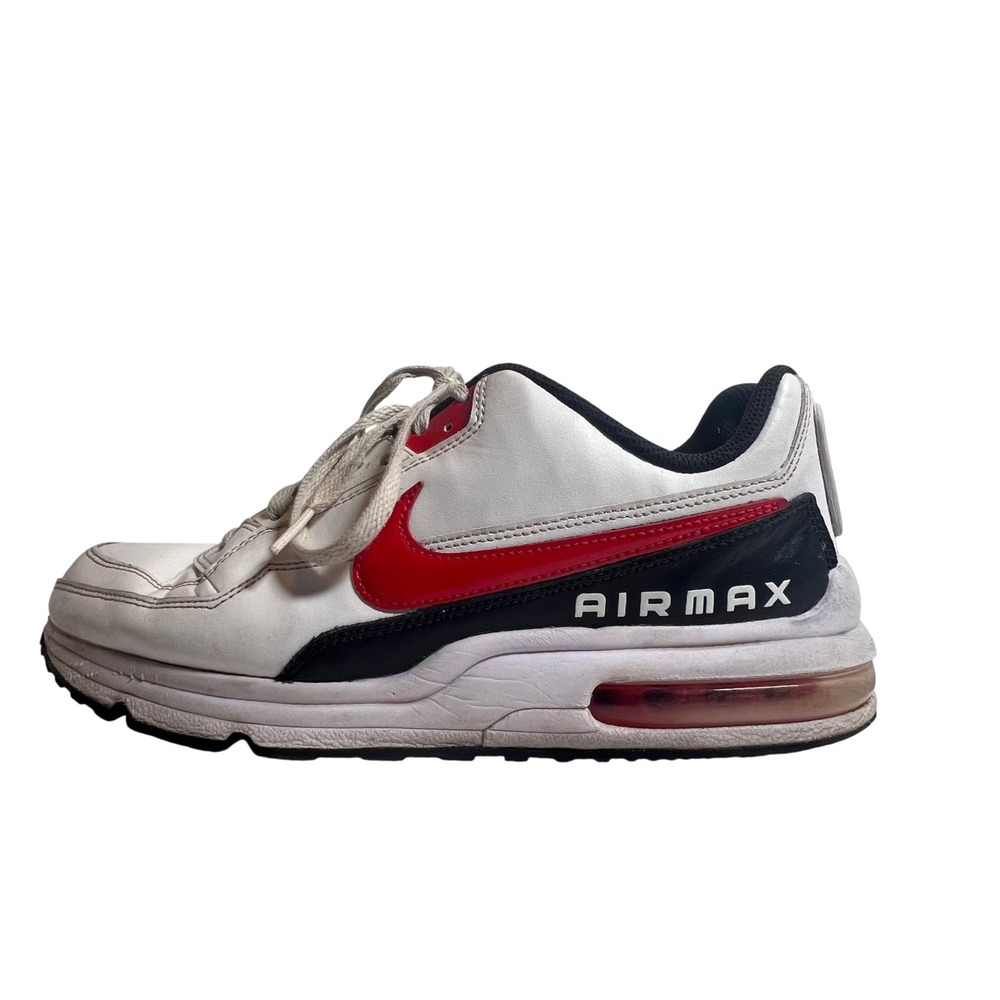 Nike Air Max LTD 3 Mens White Red Black Leather Low Top Sneakers BV1171-100